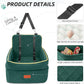 Dog Car Seat for Small Medium Dogs, Memory Foam Puppy Dog Booster Seat with Thick Cushion for Dogs Under 35lbs, Detachable Washable Pet Car Seat Travel Bed with Storage Pockets,2 Safety Belts