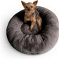 UnHide Floof Pet Bed - Small (23" x 8") - Extra Soft Dog Bed - Removable Faux Fur Cover - Machine Washable - Helps Ease Pet Anxiety & Provides The Perfect Sleep - Charcoal Charlie