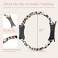 Pilates Ring Fitness Circle for Women – 12" Magic Circle Pilates Equipment Tool with Exercise Guide - Leopard Print