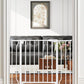 29"-40" Baby Gate for Stairs, Auto Close Stroller Friendly Dog Gate Indoor for Doorways, Pressure Mounted Baby Gate, Easy Walk Through Gate for Children & Pets, White