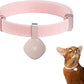 Safety Cat Collar Pro and Tag Set - U.S. IDA Gold Award, Elastic Release Cat Collar Charm Tag, Non Breakaway Cat Collar Adjustable with Charm for Kitten Small Large Cats (Blush Pink, S)