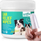 Dog Ear Cleaner Wipes, Dog Ear Infection Treatment, Dog Ear Cleaner, Fast Relief from Ear Itching and Inflammation, Cat Ear Wipes, Gently Remove Ear Wax Debris and Smelly (50 Pcs, Unscented)