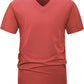 VEIISAR Premium V Neck T Shirts for Men - Modern Fitted Tees Vneck Undershirts