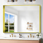 Gold Bathroom Mirror, 36x48 Inch Rectangular Framed Mirror, Large Wall Mounted Bathroom Vanity Mirror Over Sink for Bedroom,Restroom, Living Room, Hangs Vertically or Horizontally