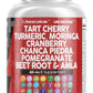 Clean Nutraceuticals Tart Cherry Extract Capsules with Turmeric Moringa Cranberry Chanca Piedra Celery Quercetin ACV Pomegranate L Selenomethionine - Uric Levels - 120 Ct