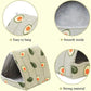 JSPYFITS 2 Pack Guinea Pig Hideout,Small Animal House Guinea Pig Bed Washable Cage Accessories for Small Pet Bunny/Rabbit/Hamster/Chinchilla Guinea Strawberry/Avocado
