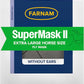 Farnam SuperMask II Fly Mask Without Ears for Larger Horses, Full Face Coverage and Eye Protection from Insect Pests, Structured Classic Styling Mesh with Plush Trim, XL Size