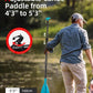 Abahub Adjustable Canoe Paddle Aluminum Shaft, 4'3''-5'3''/130cm-160cm, Floatable Oar for Canoeing Boating Kayaking