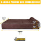 KOPEKS Orthopedic Memory Foam Dog Bed 7" Inch Thick Extra Large Dog Bed With Pillow Brown 50"x34"x10" Includes Waterproof Liner & Durable Removable Cover With Smart Design