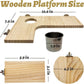 8 Pcs Wooden Hamster Cage Platform Set Wood Juvenile Chinchilla Shelves, Squirrel L-Shape Corner Ledge with Hole Cooling Standing Board Rat Cage Accessories for Gerbil Small Animal Climbing