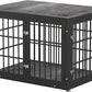 42 Inch Heavy Duty Dog Crate Furniture for Large and Medium Dogs, Decorative Pet House End Table, Wooden Cage Kennel Furniture Indoor, Gray