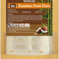 2 in 1 Foot Pads, 24Pads Bamboo Vinegar Coconut Shell Powder Feet Pads with ''Stay in Place'' Bigger Adhesive Sheet