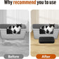 Cat Litter Box Ramp Mat with Filter Function, Cat Step Pedal Stool for Self-Cleaning Litter Box, Easy to Clean, Ideal for Kitten & Elderly Cats (Black)