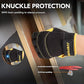 JUMPHIGH Safety Work Gloves, Men's Utility Mechanic Working Gloves for All Purpose, Touchscreen Compatible, Flexible Breathable Fit, Knuckles & Palm