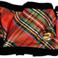 Huxley & Kent Ruff Pet Scrunchy | Shiny Christmas Plaid (Extra-Large) | Festive Christmas/Holiday Neckwear for Dogs/Cats | Fun Stretchable Costume Accessory | Soft Collar with Bells