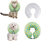 CuteBone Inflatable Dog Cone with Removable Soft Fleece Covers for Small/Medium/Large Dogs and Cats Neck Donut Collar After Surgery GWB04L