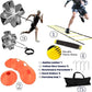 Speed Agility Training Kit-12 Rung 20Ft Agility Ladder, 5 Round Training Cones,Resistance Parachute, 4 metal Stakes & Carrying bag, football ladders for Faster Footwork and Better Movement Skills