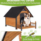 Large Outdoor Dog House Insulated, Weatherproof Dog Kennel with Porch, Anti-Chewing Metal Frame, for Medium to Large Breed