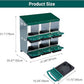 Chicken Nesting Box, 6 Hole 2 Layer Hen Nest Boxes, Roll Away Eggs Laying Boxes,Cleanable Pull Out Hen Roosting Boxes