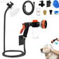 Dog Washing Hose Attachment for Pet Bathing with Black Shower Diverter, Pup Dog Wash Hose Nozzle Shampoo Sprayer for Indoor Outdoor Pet Shower, Dog Shower Attachment with Dog Brush