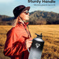 128 oz Insulated Water Bottle with Straw and Lid, One Gallon Stainless Steel Cup with Handle,Leakproof Metal Travel Jug Flask Mug Tumbler Cup With Carry Pouch and Brush,Keep Cold & Hot,Grey