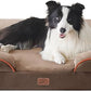 Bedsure Orthopedic Dog Beds Large Sized Dog - Washable Large Dog Cat Bed Waterproof, Comfort Dogs Couch Sofa with Washable Removable Cover, Pet Bed with Nonskid Bottom, Brown, 35"