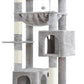 Hey-brother Tall Cat Tree Tower, Heavy Duty Scratching Posts with Large Platforms, Cozy Condos, Big Hammock, Toy Balls, Multi-Level Furniture for Indoor Adult Cats, 80.7 Inches, Light Gray MPJ039W