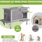 GUTINNEEN Insulated Outdoor Cat House with Triple-Layer Design - Weatherproof Cat Shelter with All-Round Insulated Foam Liner, Elevated Base & Escape Doors for Feral/Stray Cats (Winter-Ready)