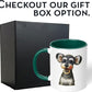 Personalized Coffee Mug, Custom Photo Caricature Gift, Funny Customized Coffee Gift for Men & Women, Custom Mugs with Pictures, Green 11oz Customized Fathers Day Mug