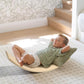 Gentle Monster Wooden Wobble Balance Board, 35 Inch Rocker Board Natural Wood, Kids Toddler Open Ended Learning Toy, Yoga Curvy Board for Office & Classroom Adult
