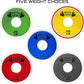 Micro Gainz Standard 1-Inch Center Hole Fractional 2 Pcs Color Weight Plates, Choose (.25LB-1LB) Designed for Standard 1-Inch Dumbbell & Barbell for Strength Training, Made in USA