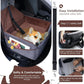 Dog Car Seat for Small Medium Dogs, Soft Fabric Dog Booster Seat with Storage Pockets, Safety Belt, Comfy Pet Car Seat Travel Bed, Removable and Washable