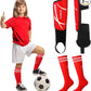 Soccer Shin Guards and Socks Kids Youth Lightweight Soccer Pads Defender with Ankle Protection Ski Shin Guards Football Equipment for Age 4-14 Toddler Boys Girls Teens
