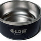 Black Dog Bowl, Double Wall Stainless Steel Pet Bowl, Vacuum Insulated Pet Feeder, Non-Skid Pet Bowl, 32 oz