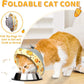 Cat Cone Collar Soft to Stop Licking, Adjustable, Foldable Lightweight Kitten Cones After Surgery Recovery for Cats & Kittens, Cat Cone Alternative (Orange, L)