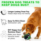 Interactive Dog Licking Toy - Freezable Fillable, Slow Feeding Puzzle Ball, Relieves Boredom and Stimulates Intelligence - This Interactive Dog Toy is Suitable for Small and Medium Breed