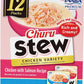 INABA Churu Stew for Cats, Side Dish Pouch with Vitamin E, 1.4 Ounces per Pouch, 12 Pouches, Chicken Variety