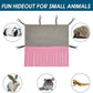 RIOUSSI Guinea Pig Hideout Hideaway Corner Fleece Toys Cage Accessories with Reversible Sides, Heart/Gray+Pink, 27"x14"x14"
