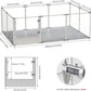 Dog Clear Playpen Fence Kennel: 10Panels Indoor Transparent Whelping Box Pen Cage with Waterproof whelping pad - Extra Long Acrylic Exercise Kennel with Metal Frame for Cats Puppy Rabbits Guinea Pig