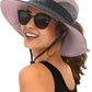 FURTALK Womens Sun Hat with Ponytail Hole Beach Hiking Summer Wide Brim UPF 80+ Outdoor Protection Foldable Bucket Hat