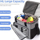 iknoe Thickened Lunch Bag - Soft Coolers Insulated, Leak Proof Tote with Zippered Top - Great for Work, Picnic, Beach - 18-Can Capacity, Grey