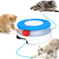 LASOCUHOO 2-in-1 Automatic Cat Toy with Track & Jumping String – Interactive Electric Toy with Rolling Balls & Bell, Battery-Powered (3 AA), Auto Shut-Off for Multi-Cat Play