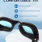 Swim Goggles, Goggles Adult with Swimming Cap, Nose Clip & Ear Plugs, UV Protection Anti-Fog Lens and Case for Adult