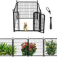 Dog Playpen 32 inch(H) 4 Panels Dog Fence Outdoor for Yard. Metal Dog Pen Heavy Duty Pet Puppy Exercise Pen for Rv Camping Garden Yard, Wide Door Low Threshold Dog Fence Total 8.9 Ft(L)