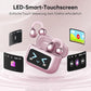 PAXA Stylish Open Ear Clip On Earbuds with Removable Butterfly Earring, Clip On Headphones with LCD Touch Screen, Fashionables Open Ear Headphones for Women, Bow Tie Earring Rose Gold Earbuds