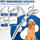 JASON 7" Curved Thinner Dog Scissors - Ergonomic Dog Grooming Scissors Silver Curved Blender Dog Shears 440C Stainless Steel Grooming Shears Professional Pet Shears For Groomer (50-Teeth)