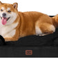 EHEYCIGA Orthopedic Dog Beds for Large Dogs, Waterproof Memory Foam Large Dog Bed with Sides, Non-Slip Bottom and Egg-Crate Foam Pet Couch Bed with Washable Removable Cover, Black