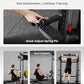 Mikolo Smith Machine, 2200lbs Squat Rack with LAT-Pull Down System & Cable Crossover Machine, Training Equipment with Leg Hold-Down Attachment