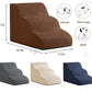 3-Step Dog Ramp and Stairs for Sofa and Chair - Non-Slip Sturdy Pet Steps for Small Dogs and Cats,15.7" H,Brown