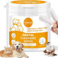 Pet Dental Finger Wipes for Dogs and Cats, Dog Teeth Cleaning Wipes, Dog Dental Care Wipes, Reduce Plaque & Tartar Buildup, Freshen Breath, Cleaner Mouth, Coconut Scent, 50Pcs